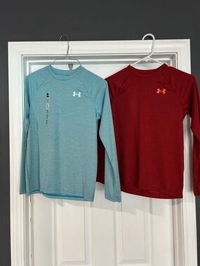 NWT Under Armour Long Sleeve Tops - Teal & Dark Red